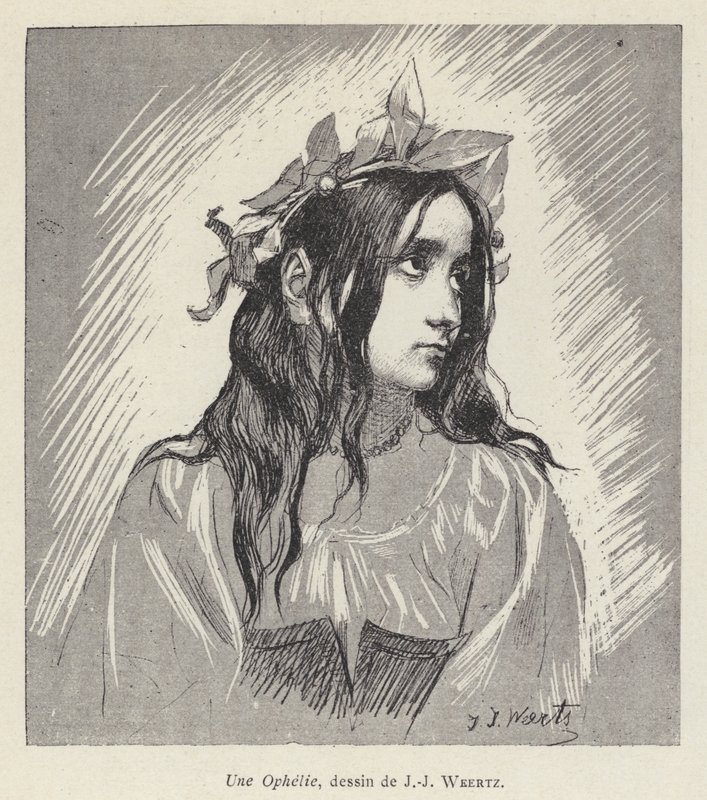 Ophelia (litho) tekijältä Jean Joseph Weerts
