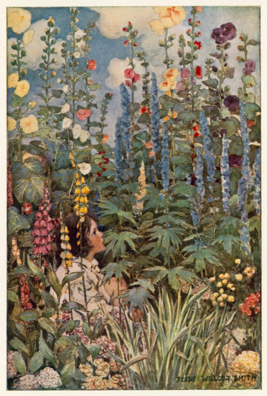 Kukat (väri litho) tekijältä Jessie Willcox Smith