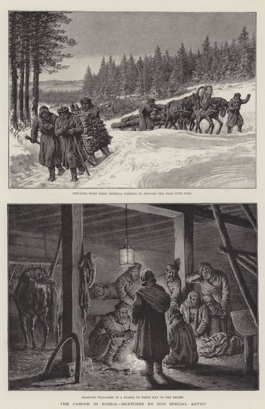 Nälänhätä Venäjällä tekijältä Johann Nepomuk Schonberg