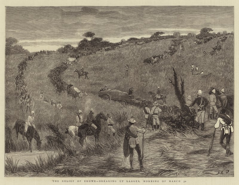 Ekowen helpotus, Laagerin hajottaminen, aamu 30. maaliskuuta. tekijältä John Charles Dollman