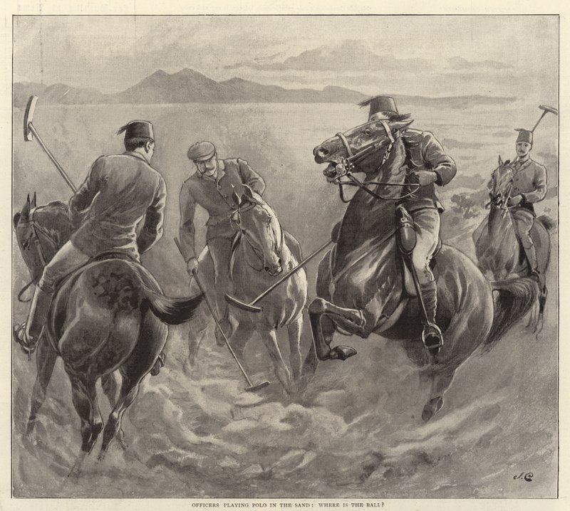 Upseerit pelaavat Polo in the Sand, missä on pallo tekijältä John Charlton