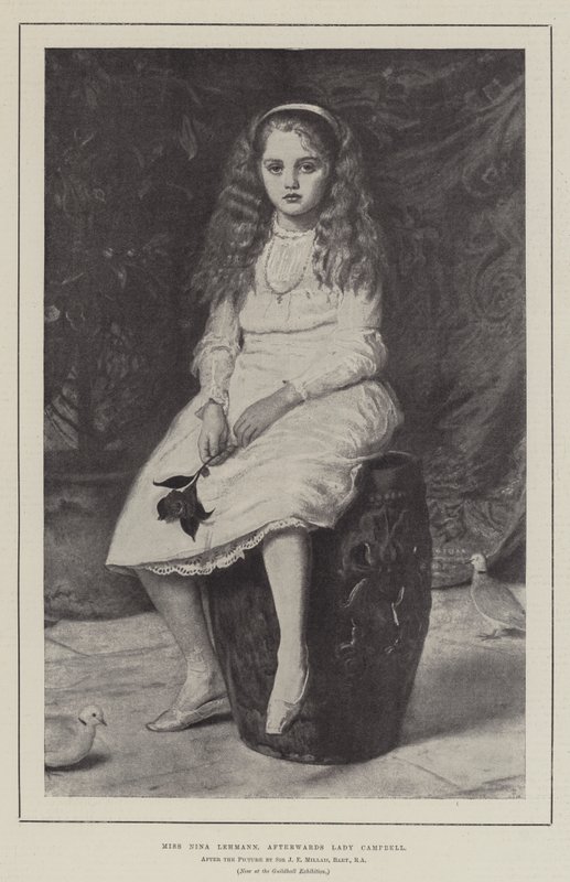 Neiti Nina Lehmann, jälkeenpäin Lady Campbell tekijältä John Everett Millais