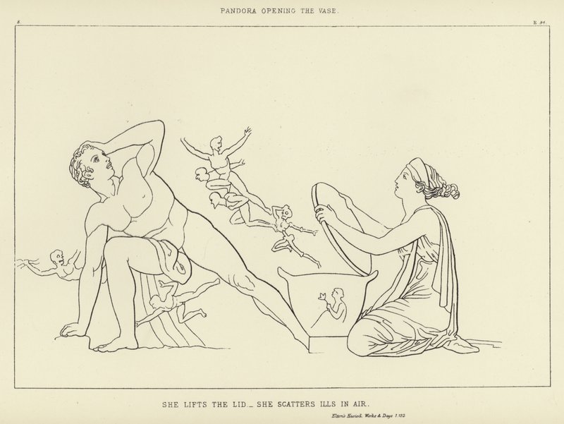 Pandora avaa maljakon tekijältä John Flaxman