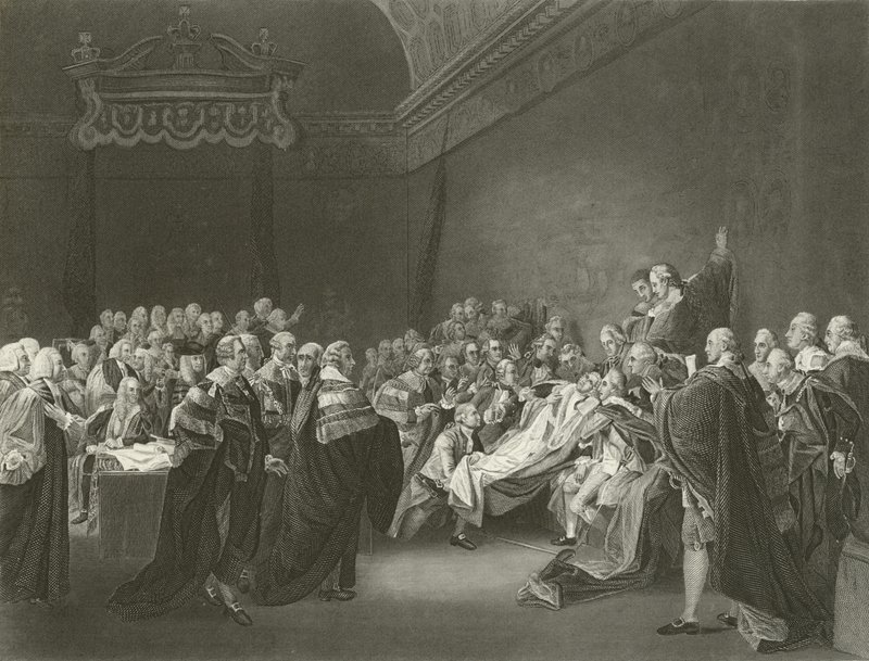 Chathamin jaarlin kuolema, 1778 tekijältä John Singleton Copley