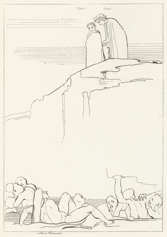 Malebolgia, Inferno, Canto 18 (kaiverrus) tekijältä John (after) Flaxman