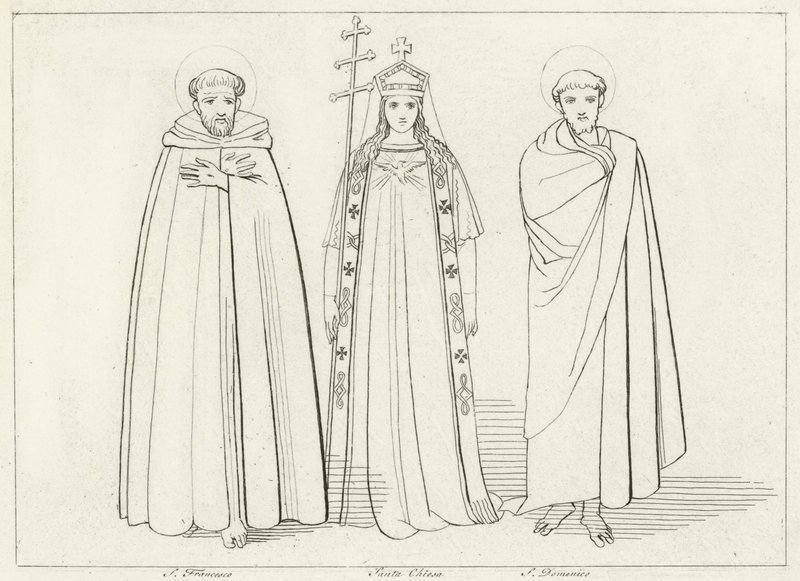 Kirkko, Paratiisi, Canto 11 (kaiverrus) tekijältä John (after) Flaxman