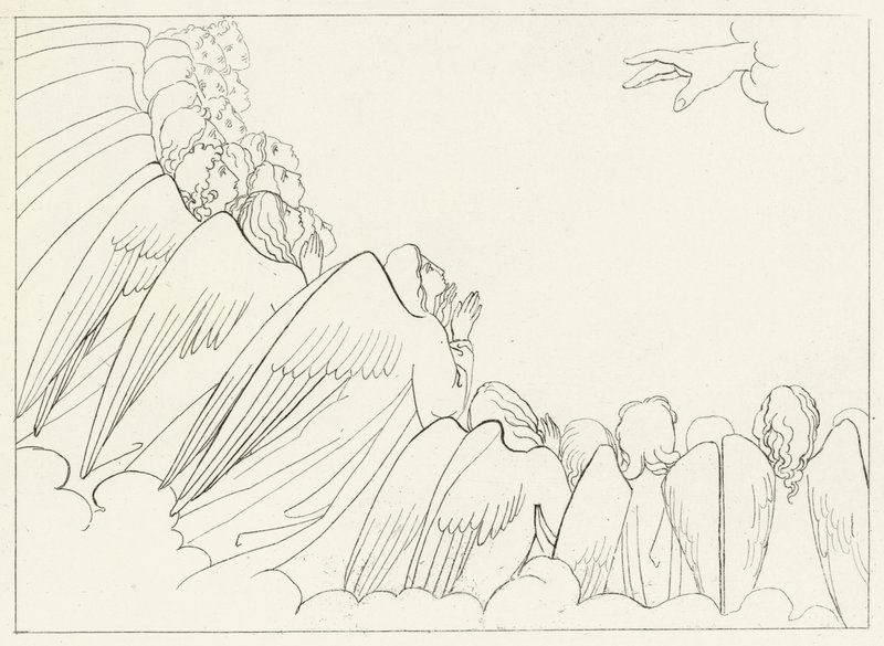 Hierarkiat, Paratiisi, Canto 29 (kaiverrus) tekijältä John (after) Flaxman