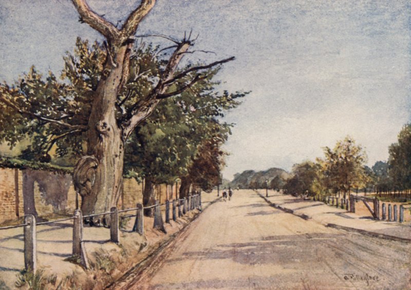 The Spaniards Road, Hampstead (litografia en color) finlandès tekijältä John Fulleylove