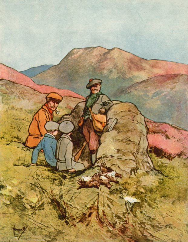 Kaverit: Metsän ammunta (väri litho) tekijältä John Hassall