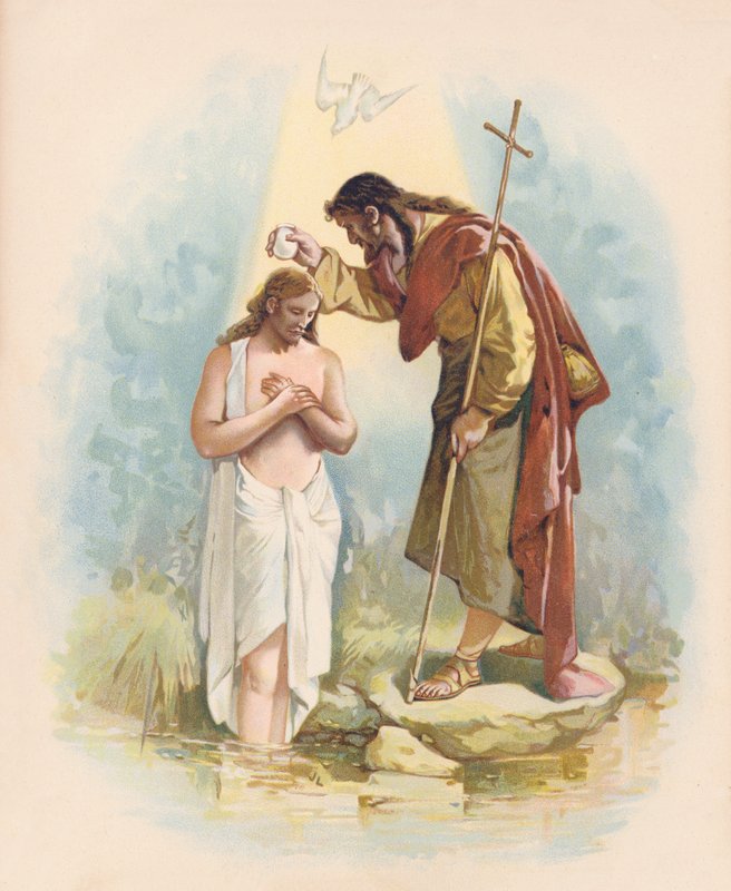 Jeesus kastetaan (värilitro) tekijältä John Lawson