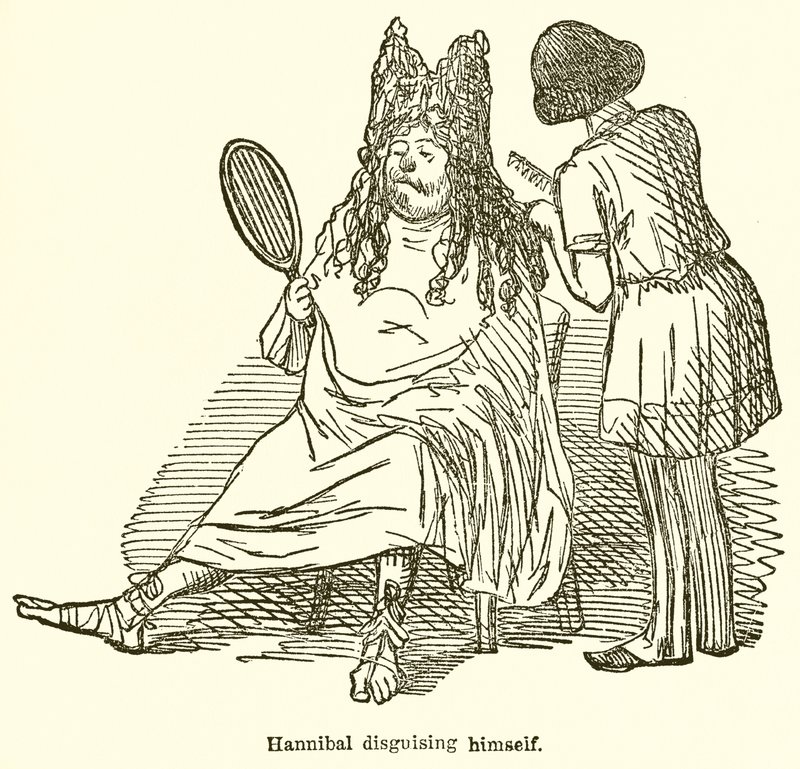 Hannibal naamioituu tekijältä John Leech
