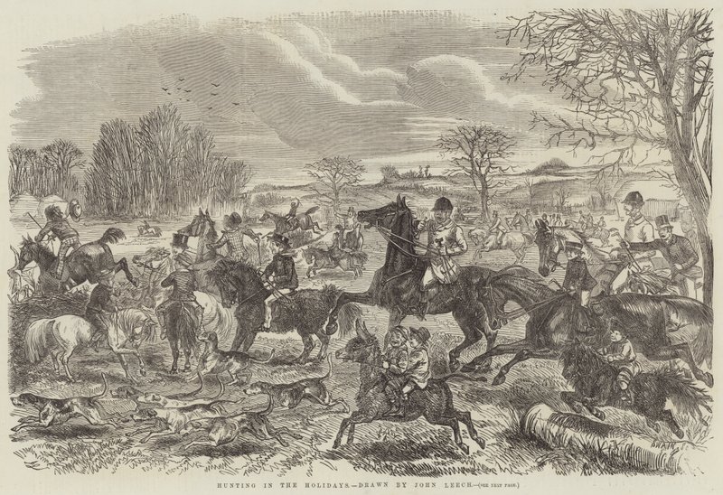 Metsästys pyhäpäivinä tekijältä John Leech