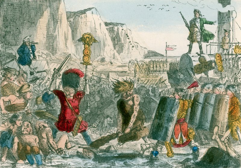 Julius Caesarin laskeutuminen tekijältä John Leech