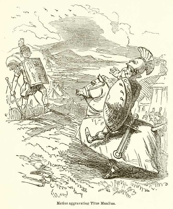 Metius raskauttava Titus Manlius tekijältä John Leech
