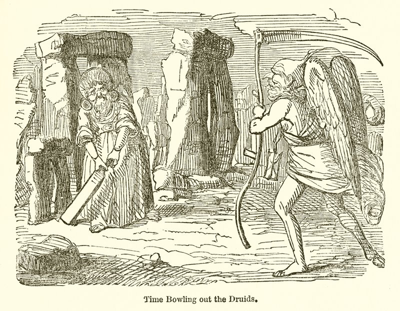 Aika Bowling Out the Druids tekijältä John Leech