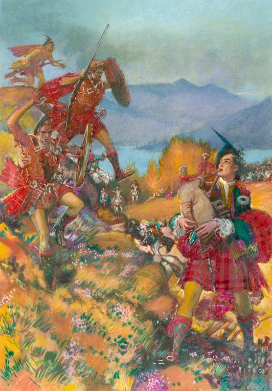Childe Haroldin pyhiinvaellus (guassi paperille) tekijältä John Millar Watt