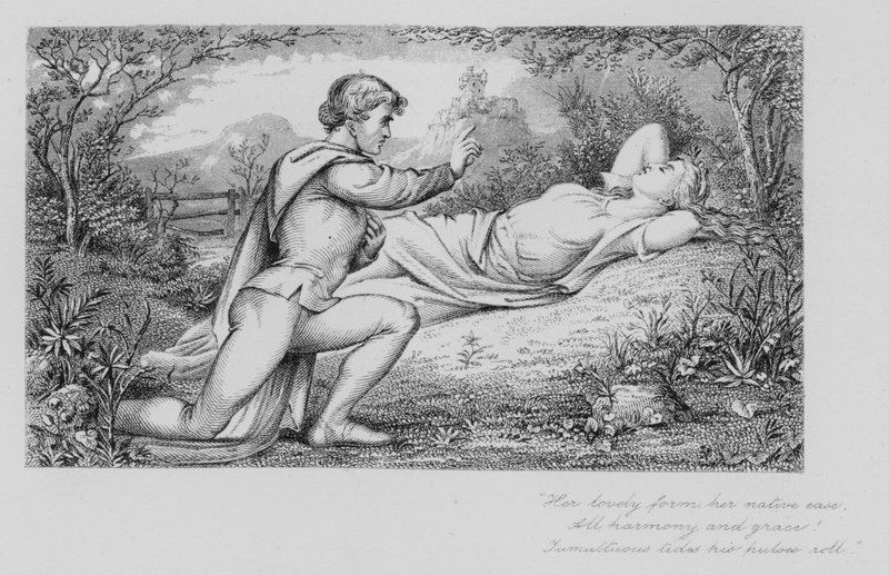 Robert Burns: Blooming Nelly (kaiverrus) tekijältä John Moyr (attr.to) Smith
