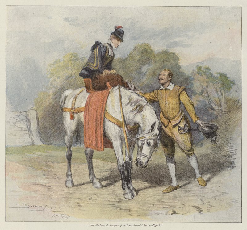 Denisen sydän (chromolitho) tekijältä John Seymour Lucas