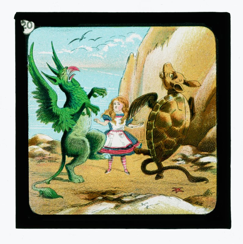 Liisa ihmemaassa, värilliset lyhtydiat tekijältä John Tenniel