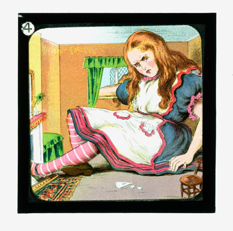 Liisa ihmemaassa, värilliset lyhtydiat tekijältä John Tenniel