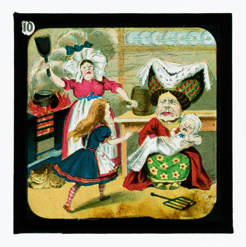 Liisa ihmemaassa, värilliset lyhtydiat tekijältä John Tenniel