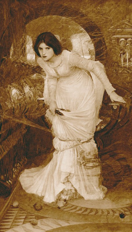 The Lady of Shalott (syväpaino) tekijältä John William (after) Waterhouse