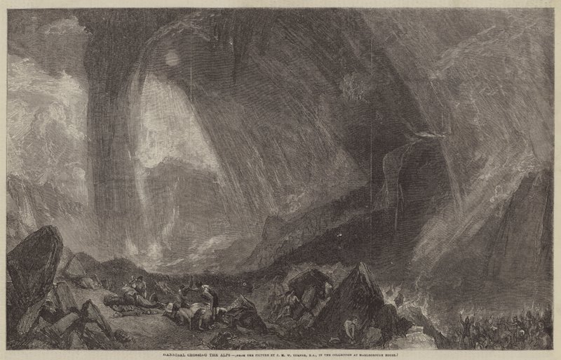 Hannibal ylittää Alpit tekijältä Joseph Mallord William Turner