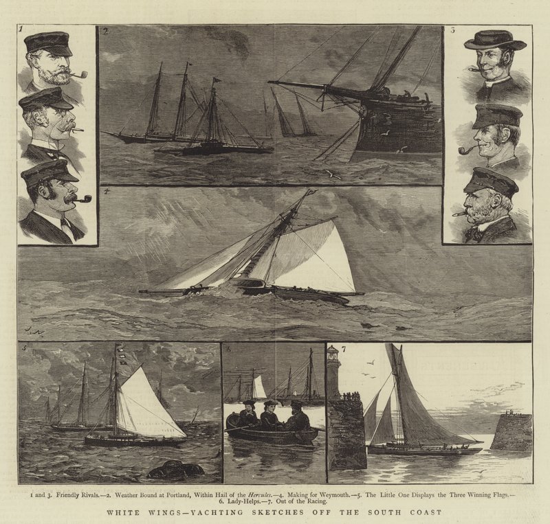 White Wings, Yachting Sketches etelärannikolla tekijältä Joseph Nash
