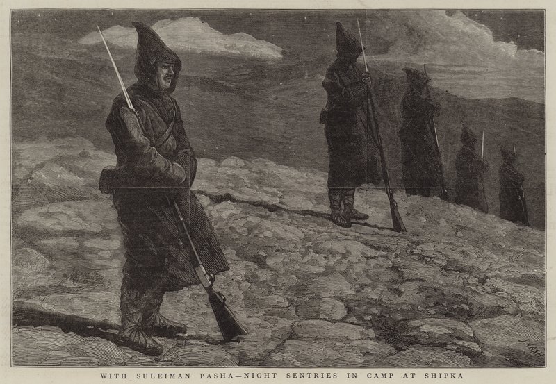 Suleiman Pashan kanssa, Night Sentries Shipkan leirillä tekijältä Joseph Nash