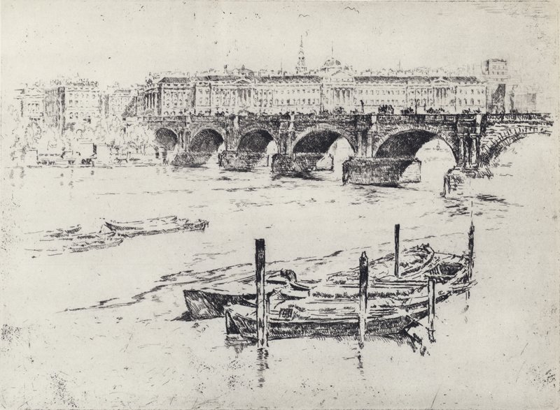 Somerset House (litho) tekijältä Joseph (after) Pennell