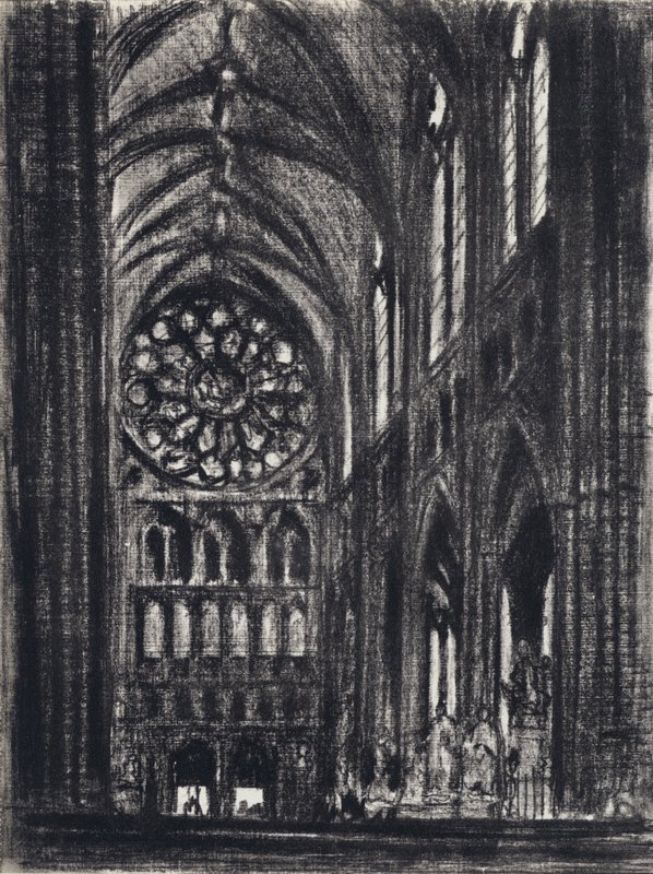 Transept, Westminster (litho) tekijältä Joseph (after) Pennell