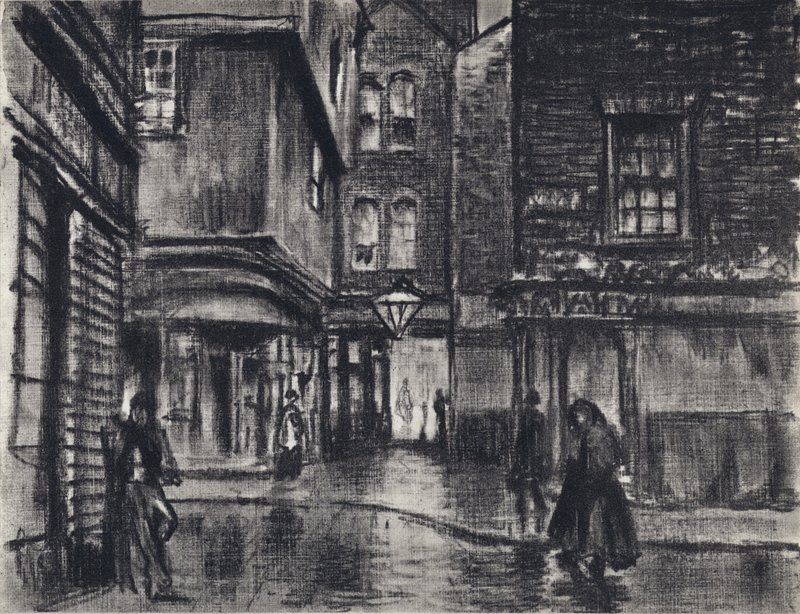 katoava Lontoo (litho) tekijältä Joseph (after) Pennell