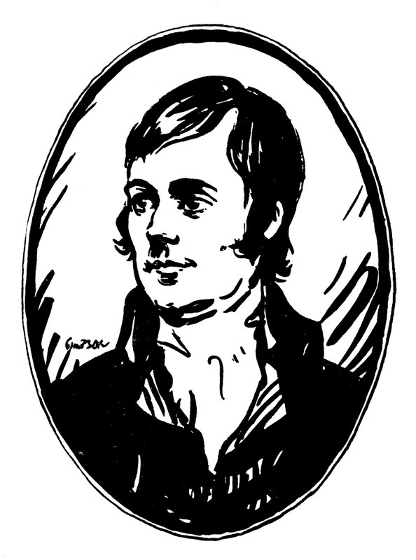 Robert Burns (väri litho) tekijältä Joseph (after) Simpson
