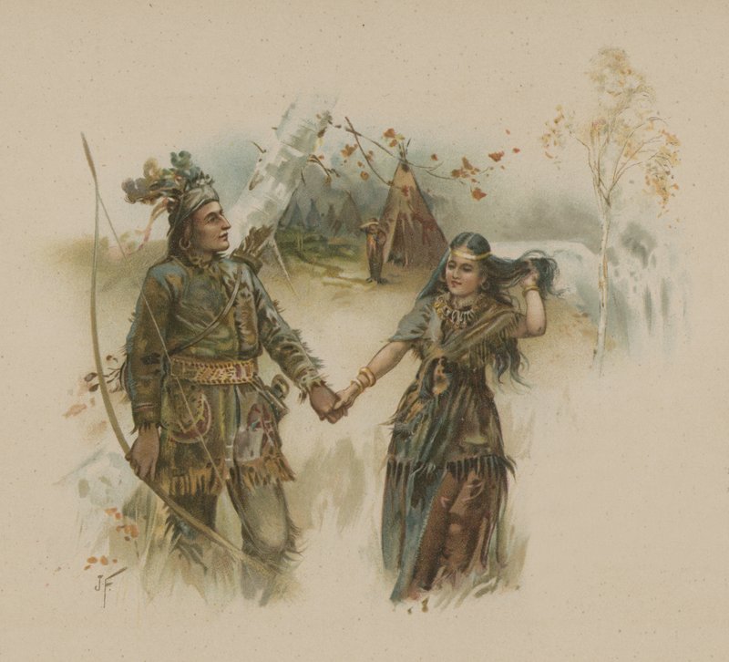 Hiawatha (chromolitho) tekijältä Joseph Finnemore