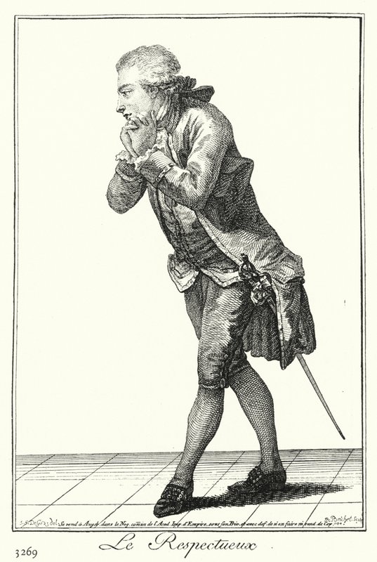 Kunnioittava mies (kaiverrus) tekijältä Joseph Franz von (after) Goez