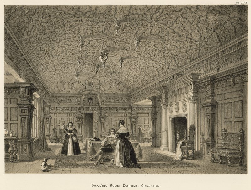 Drawing Room, Dorfold, Cheshire tekijältä Joseph Nash