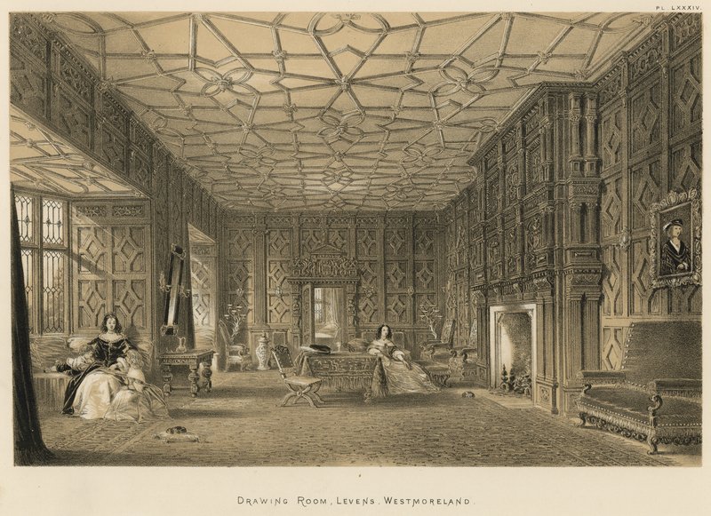 Drawing Room, Levens, Westmoreland tekijältä Joseph Nash