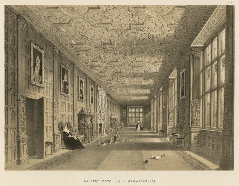 Galleria, Aston Hall, Warwickshire tekijältä Joseph Nash