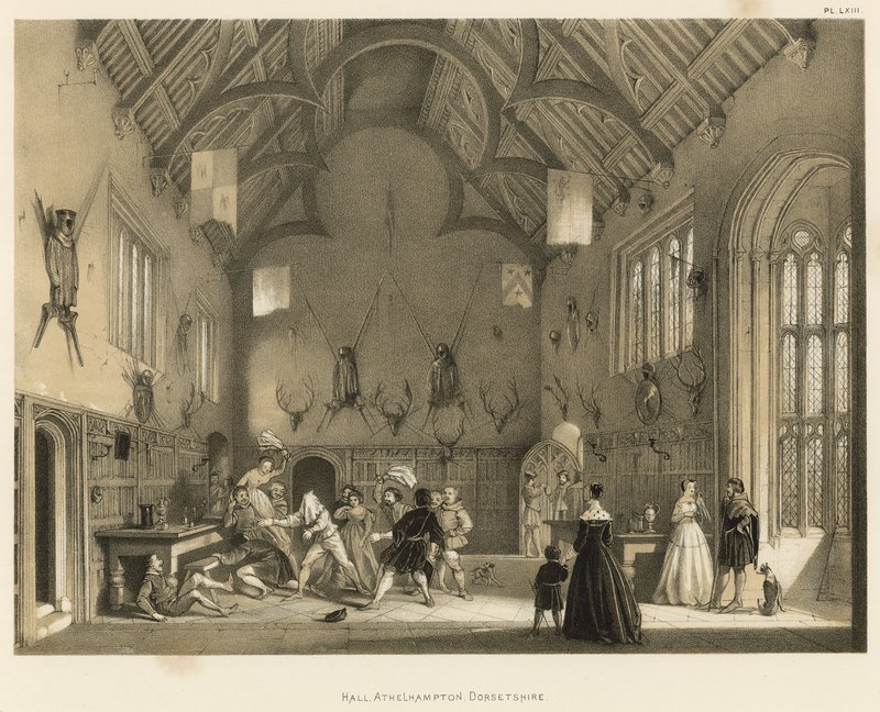 Hall, Athelhampton, Dorsetshire tekijältä Joseph Nash