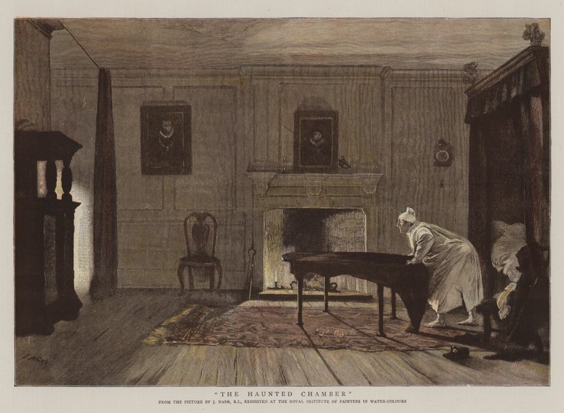 Metsästetty kammio (chromolitho) tekijältä Joseph Nash