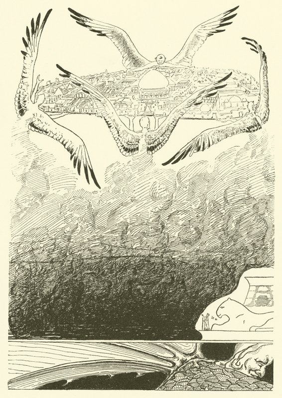 The Four Gull-winged Djinns (kaiverrus) tekijältä Joseph Rudyard (after) Kipling