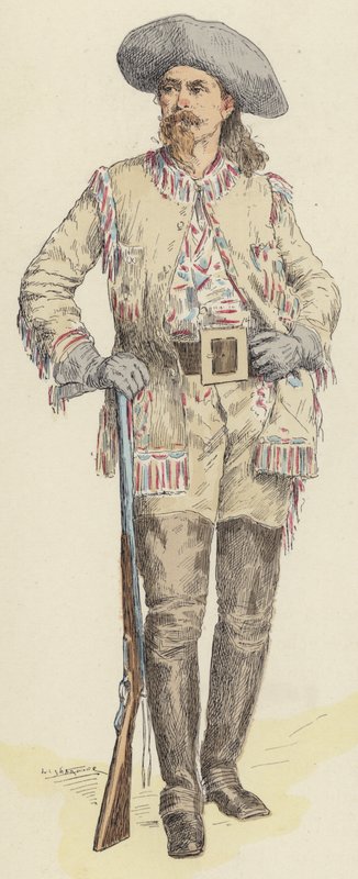 Buffalo Bill (väri litho) tekijältä Jules Arsene (after) Garnier