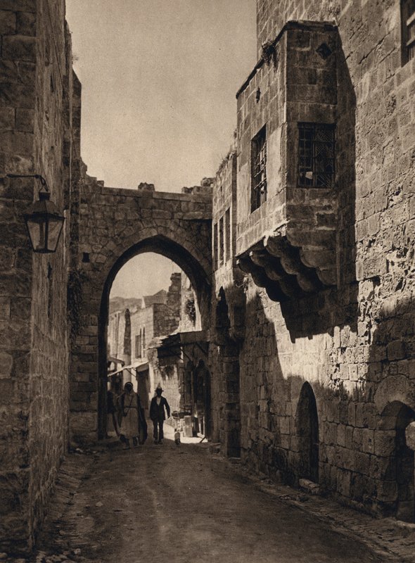 Jerusalem, Street Scene (m/w kuva) tekijältä Karl Grober