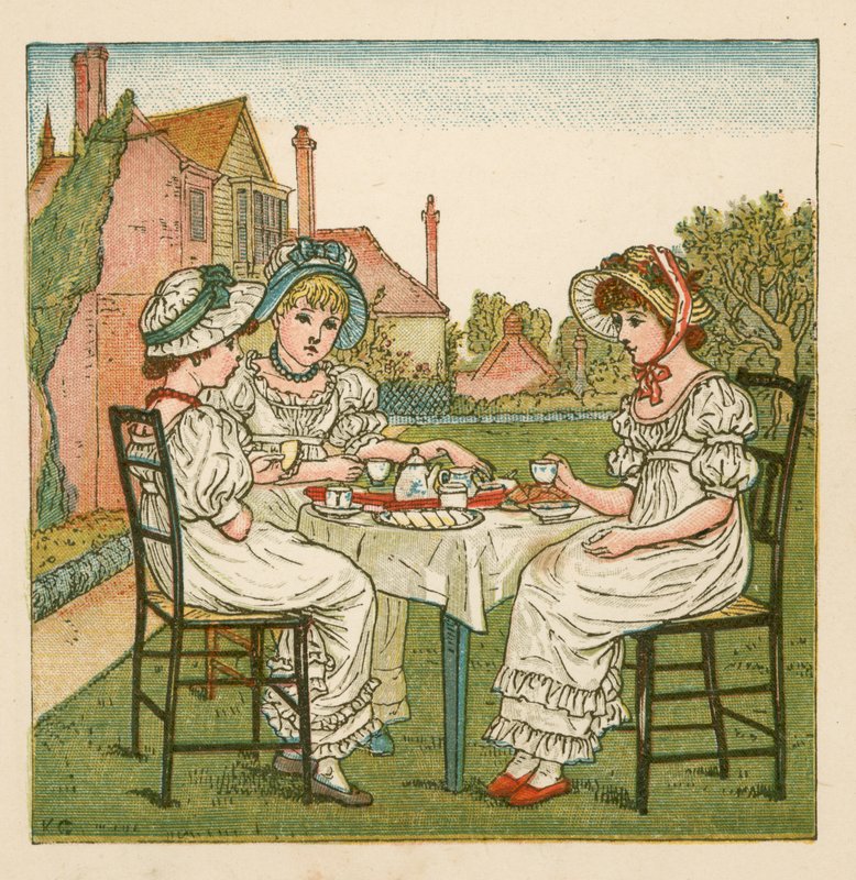 Teetä puutarhassa tekijältä Kate Greenaway