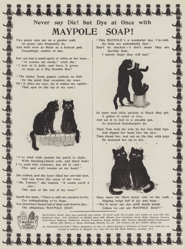 Mainos, Maypole Soap tekijältä Louis Wain