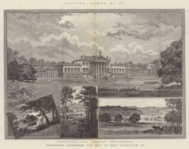 Wentworth Woodhouse, jaarli Fitzwilliamin, KG:n kotipaikka. tekijältä Louis Wain