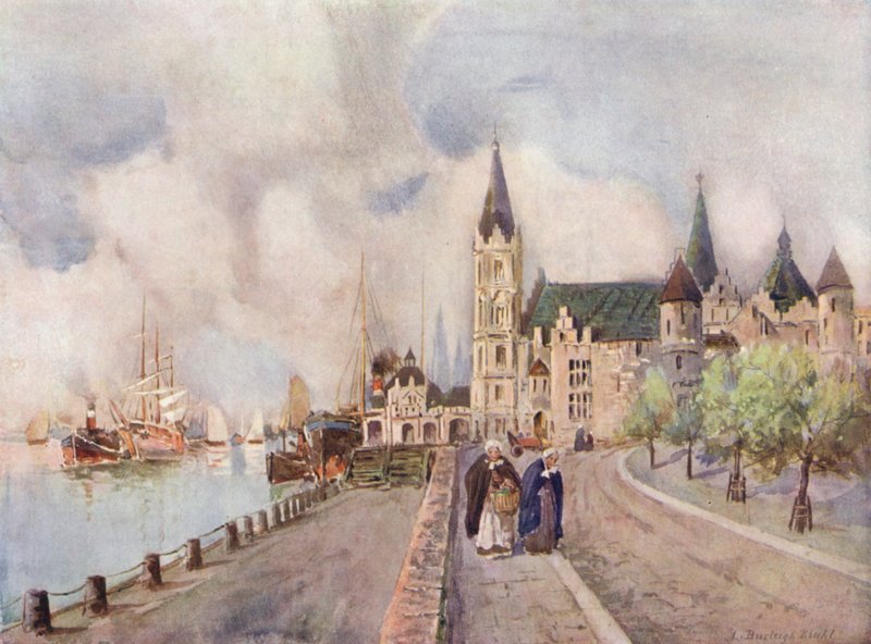 Antwerpen, muinainen linna Steen tekijältä Louis Burleigh Bruhl
