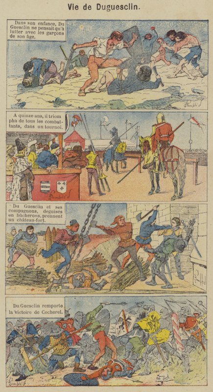 Vie de Duguesclin (väri litho) tekijältä Louis Charles (after) Bombled