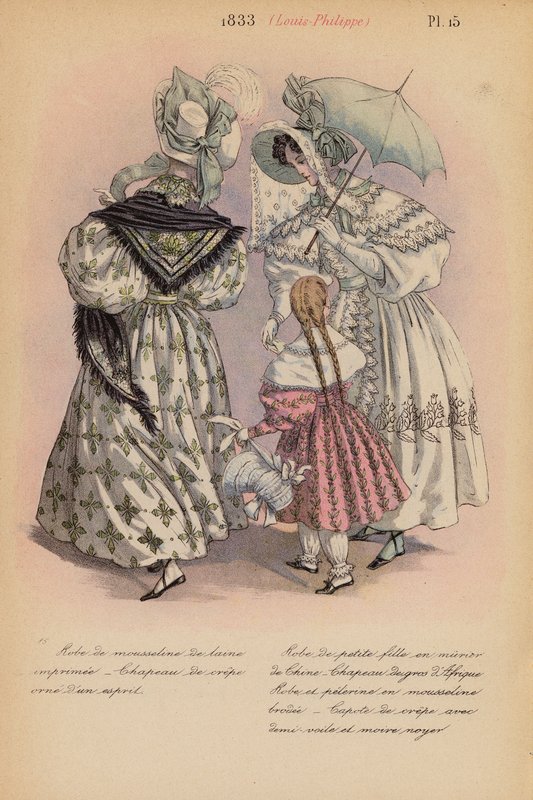 Ranskalainen muoti: Louis-Philippe (värilitro) 1833. tekijältä Louis Colas