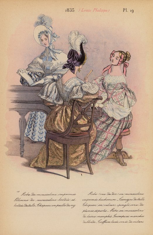 Ranskalainen muoti: Louis-Philippe (värilitro) 1835. tekijältä Louis Colas